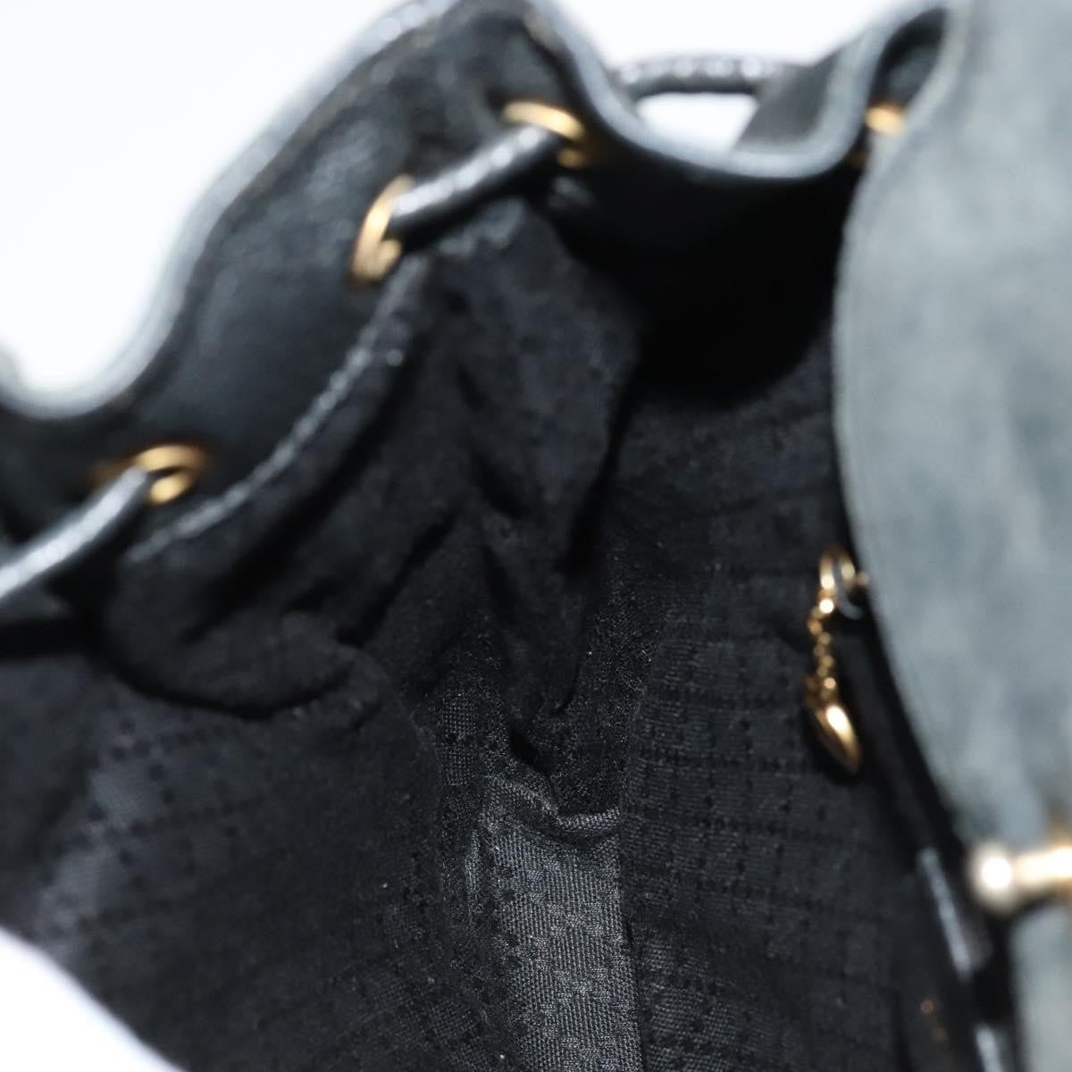 Gucci Gucci bamboo backpack daim, Black, Suede, Backpack