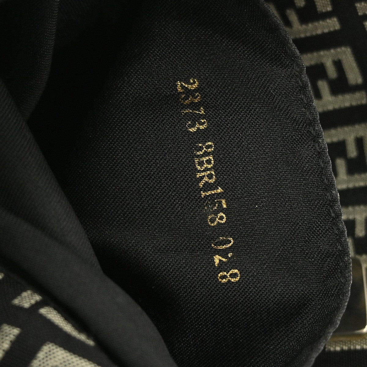 Fendi Zucchino Canvas, BLACK, CANVAS, Shoulder bag