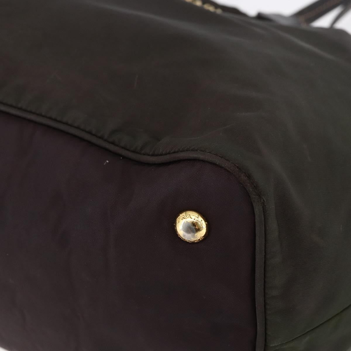 Prada Open Tote Tessuto, Khaki, Nylon, Tote Bag