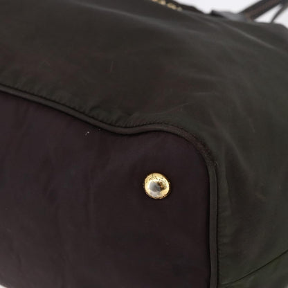 Prada Open Tote Tessuto, Khaki, Nylon, Tote Bag