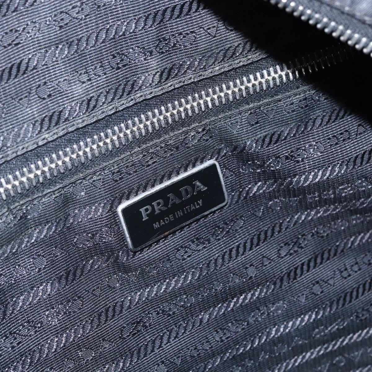 Prada Vintage Tote Tessuto with Leather, BLACK, NYLON, Tote bag