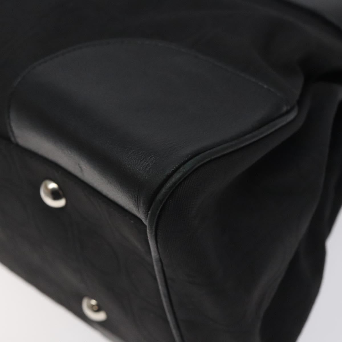 Salvatore Ferragamo Gancini handbag Nylon, BLACK, NYLON, Handbag