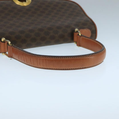 Celine Vintage Macadam Handbag Canvas, BROWN, CANVAS, Handbag