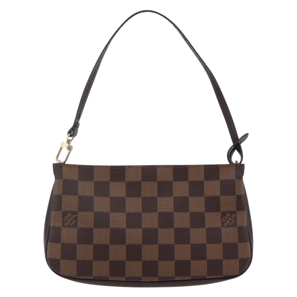 Louis Vuitton Navona Pochette Accessoires Damier, BROWN, CANVAS, Clutche & pouche