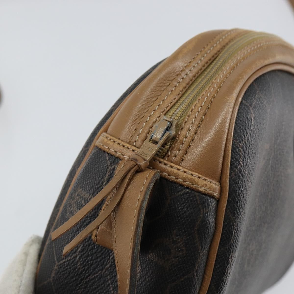 Christian Dior Vintage Honeycomb Shoulder Bag Canvas and Leather, BLACK, CANVAS, Shoulder bag