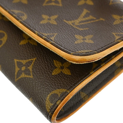 Louis Vuitton Twin Handbag Monogram Canvas, BROWN, CANVAS, Clutche & pouche