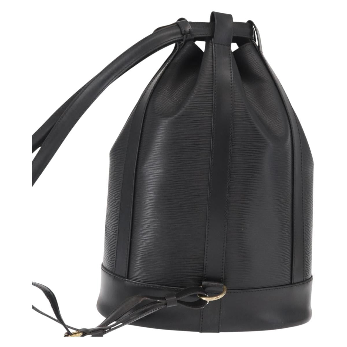 Louis Vuitton Randonnee Backpack Epi Leather, Black, Leather, Shoulder Bag