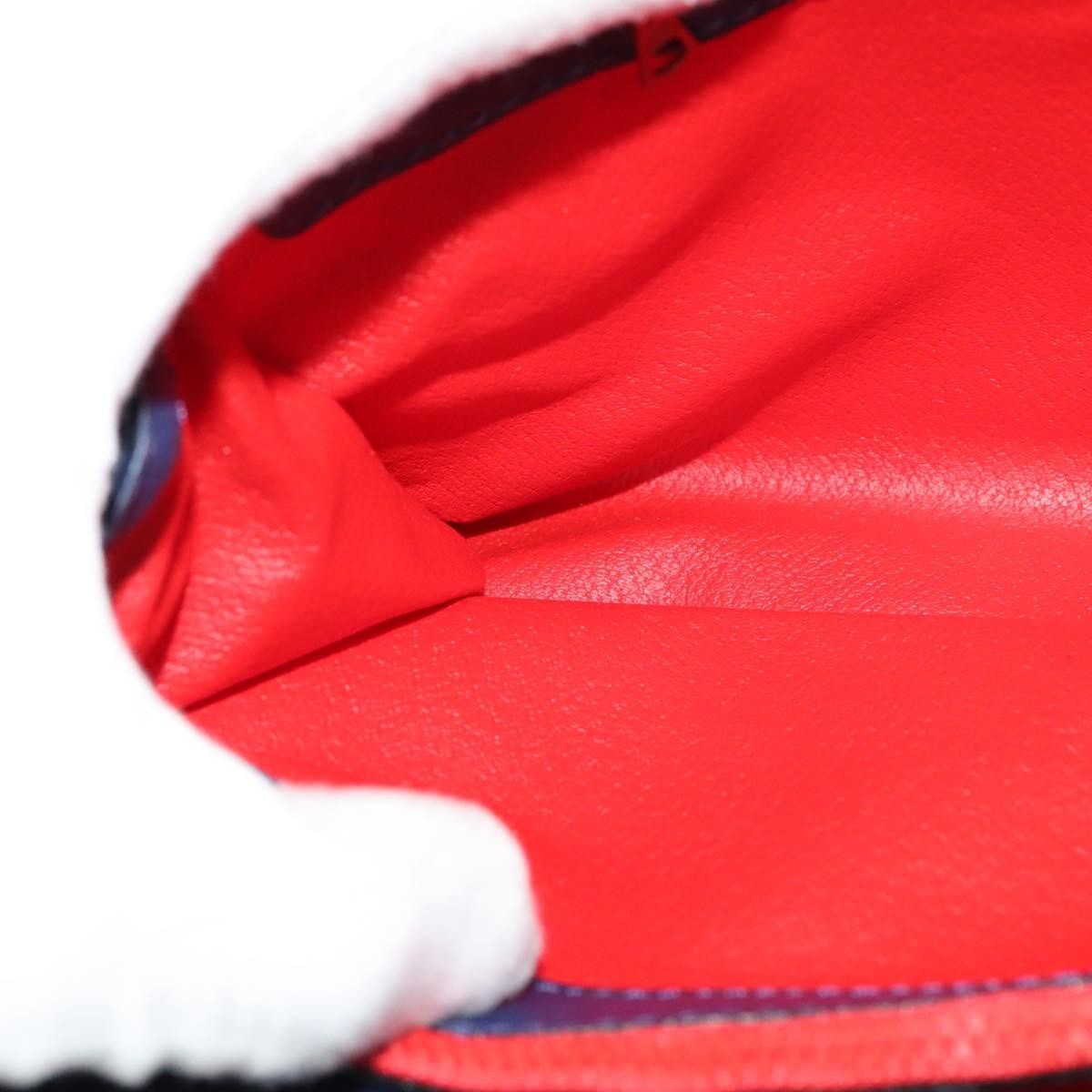 Celine Circle logo Leather, NAVY, LEATHER, Shoulder bag