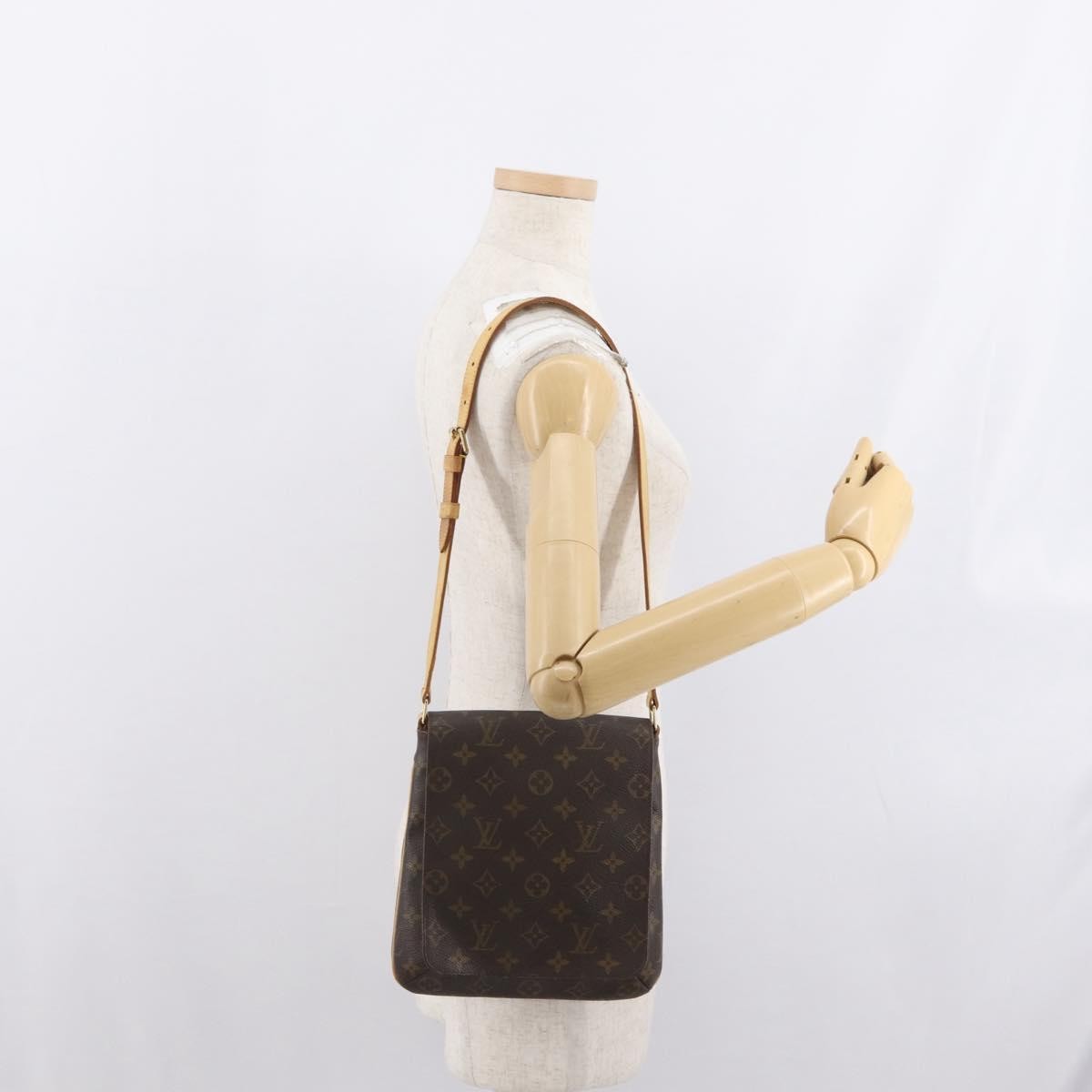 Louis Vuitton Musette Salsa Handbag Monogram Canvas, BROWN, CANVAS, Shoulder bag