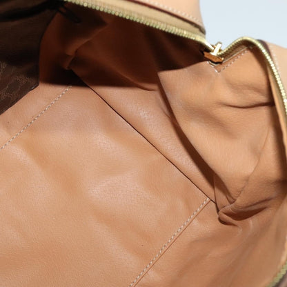 Celine Vintage Macadam Boston bag Canvas and Leather, Brown, Canvas, Travel Bag
