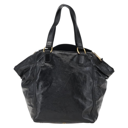 Saint Laurent Downtown Handbag Patent, BLACK, PATENT_LEATHER, Tote bag