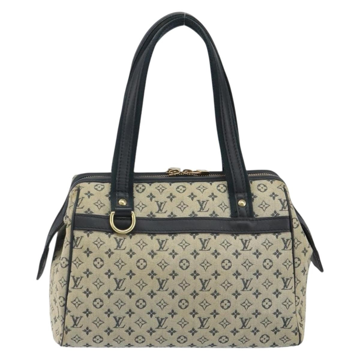 Louis Vuitton Josephine Handbag Mini Lin, BLUE, CANVAS, Handbag