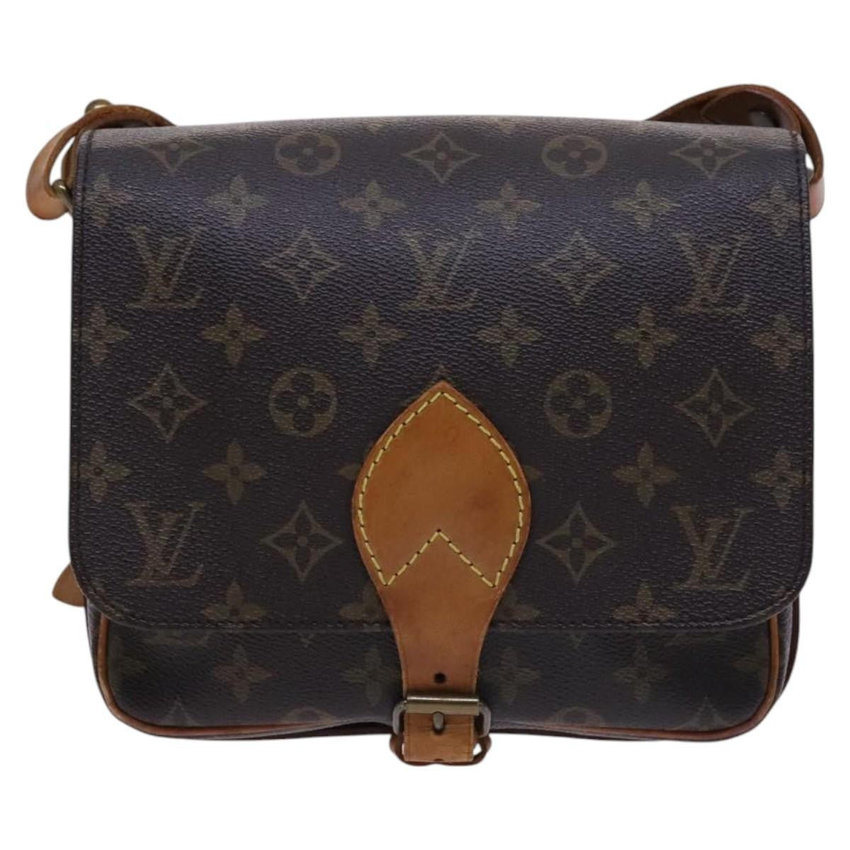 Louis Vuitton Cartouchiere Handbag Monogram Canvas, BROWN, CANVAS, Shoulder bag