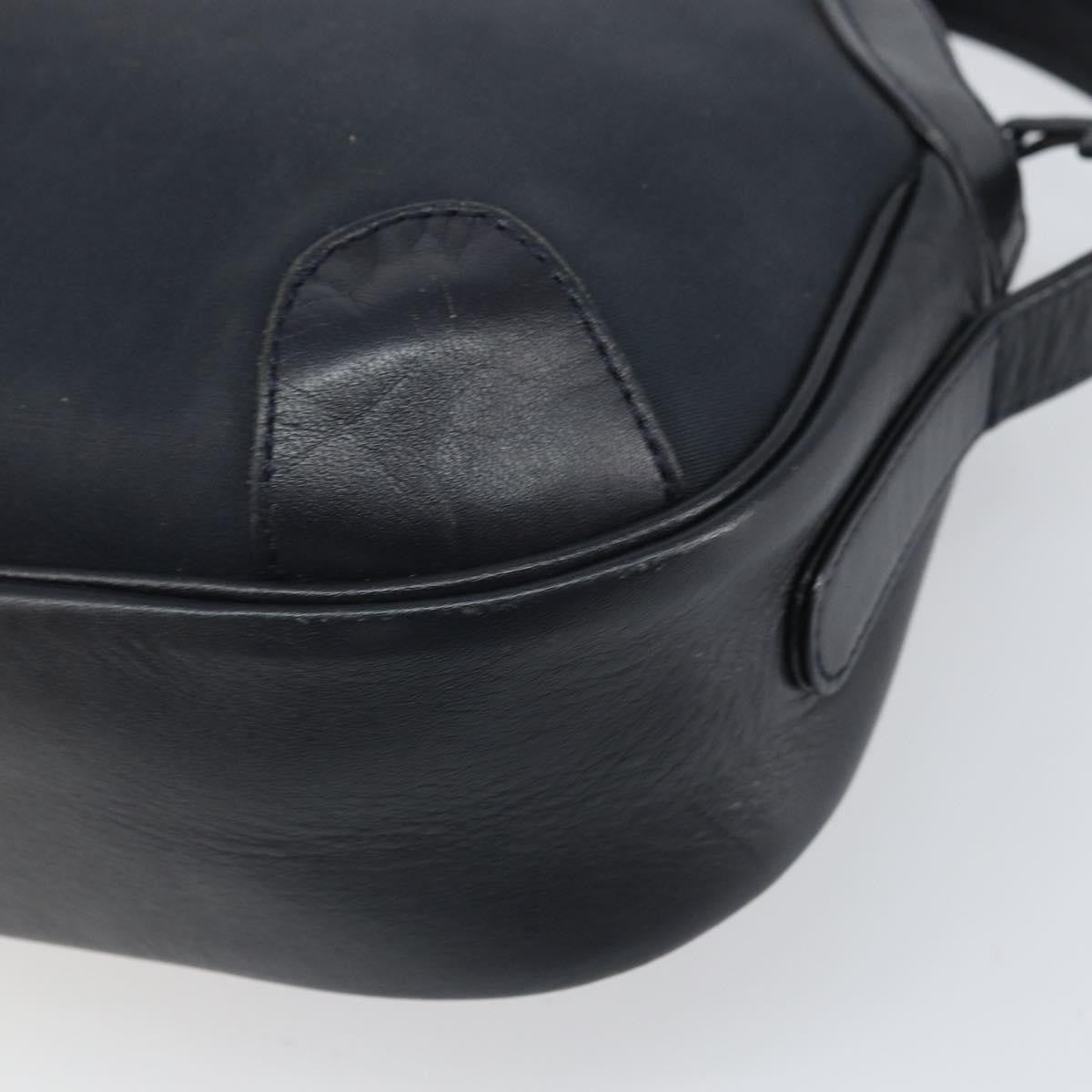 Burberry Vintage Shoulder Bag Leather, NAVY, LEATHER, Shoulder bag