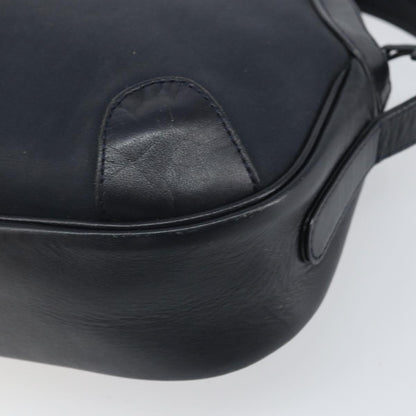 Burberry Vintage Shoulder Bag Leather, NAVY, LEATHER, Shoulder bag