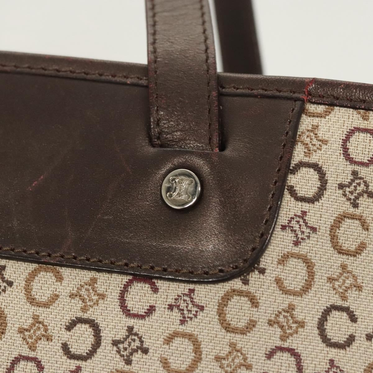 Celine Vintage Macadam Handbag Canvas, BEIGE, CANVAS, Handbag