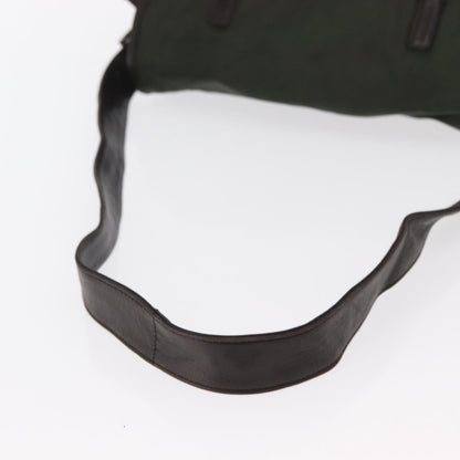 Prada Double Buckle Flap Messenger Bag Tessuto, Khaki, Nylon, Shoulder Bag
