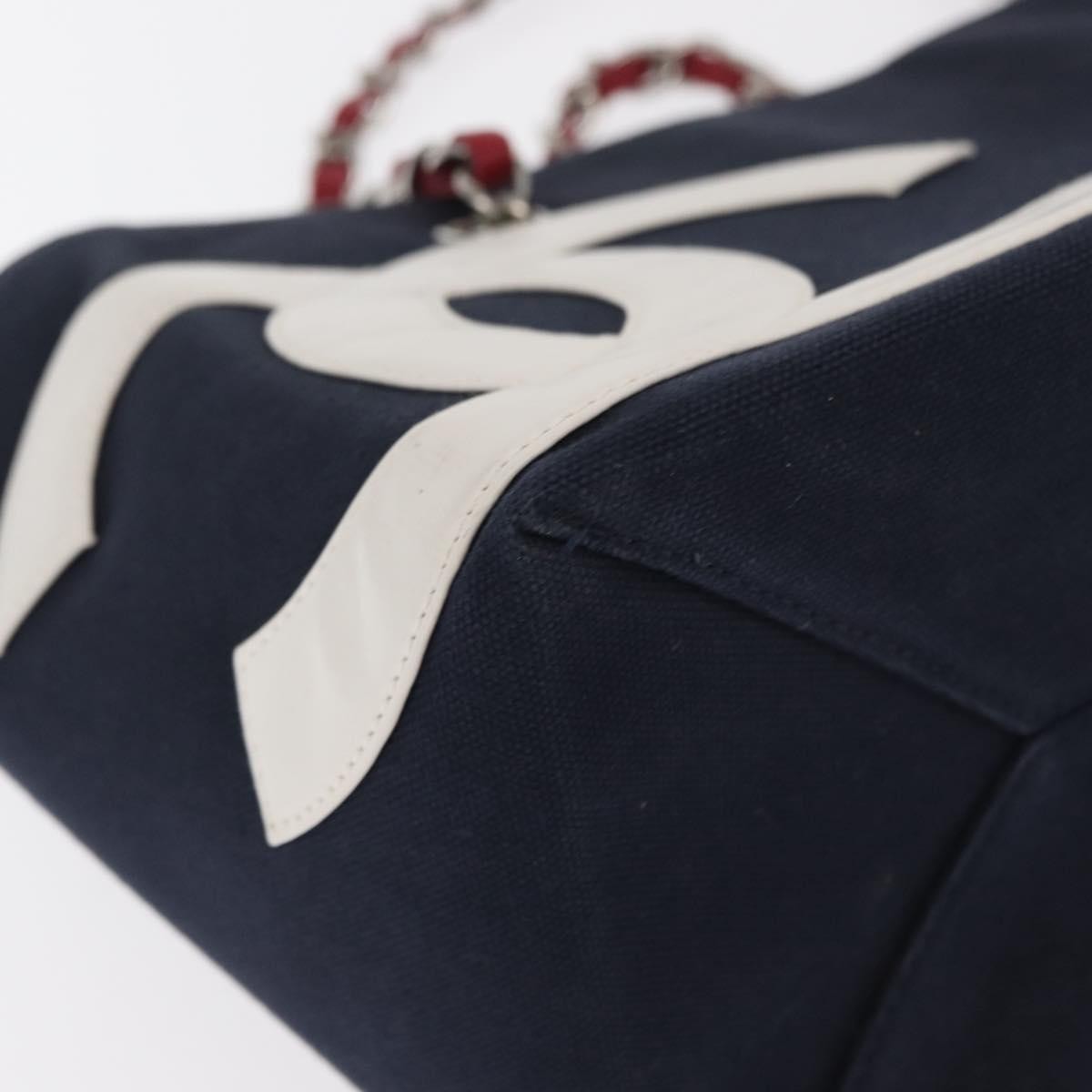 Chanel No.5 Tote Canvas and Leather, NAVY, CANVAS, Tote bag