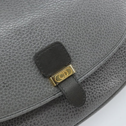 Christian Dior CD Shoulder bag Leather, GRAY, LEATHER, Shoulder bag