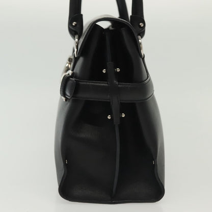 Salvatore Ferragamo Virna Satchel Leather, BLACK, LEATHER, Handbag