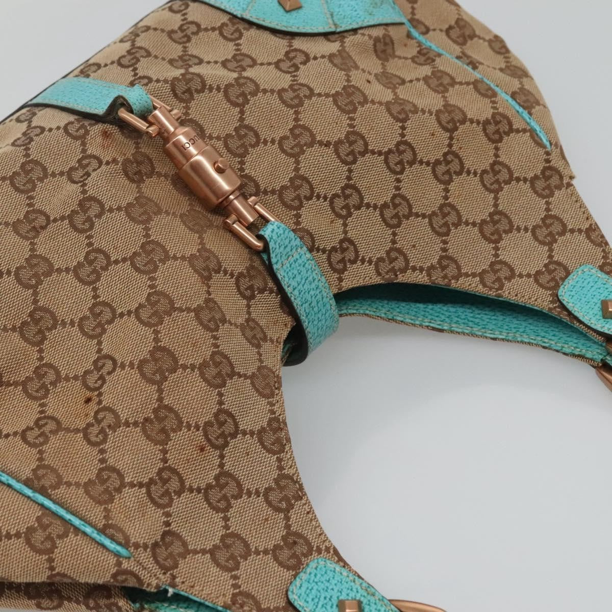 Gucci Joy Bardot Hobo GG Canvas, BEIGE, CANVAS, Handbag