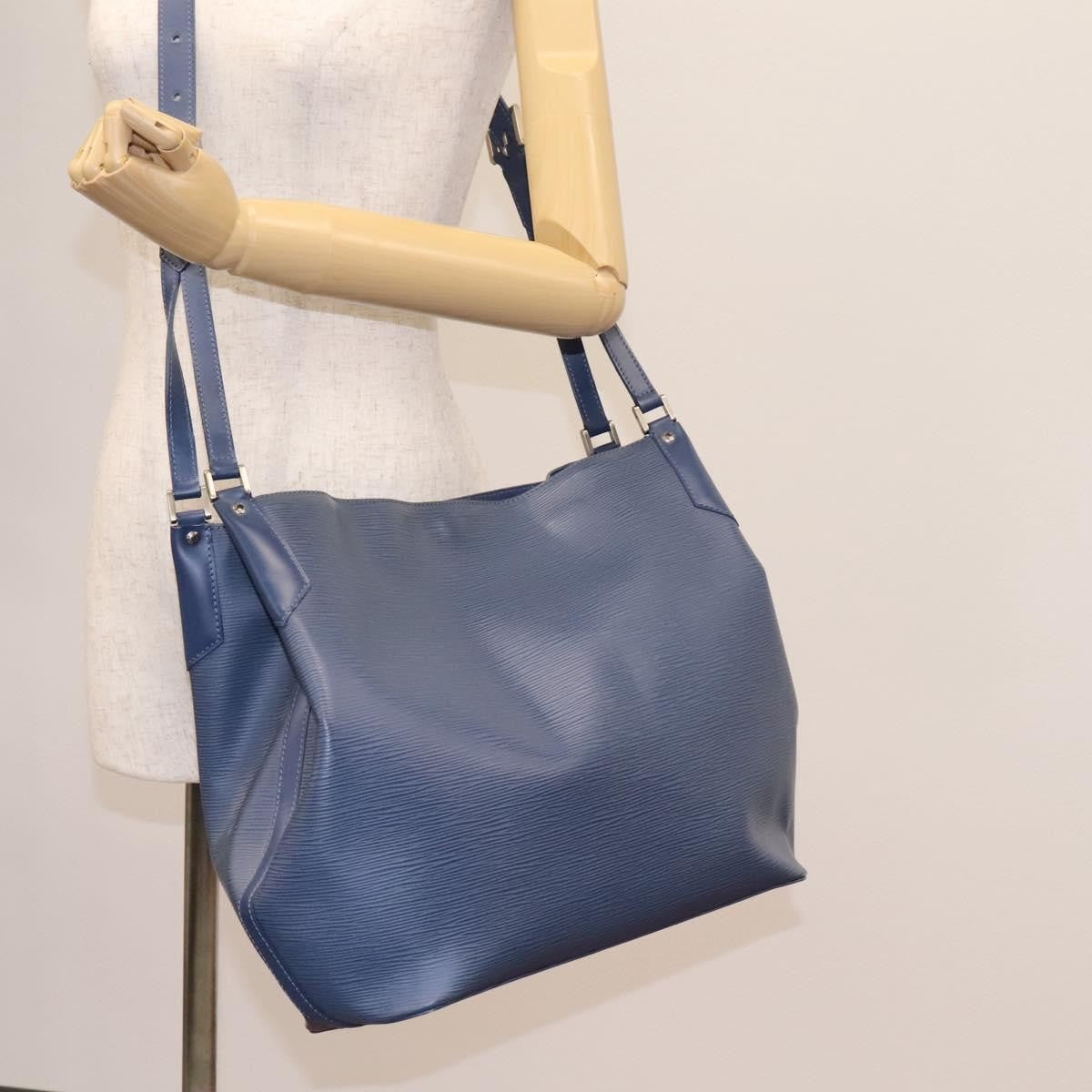 Louis Vuitton Mandara Handbag Epi Leather, BLUE, LEATHER, Shoulder bag