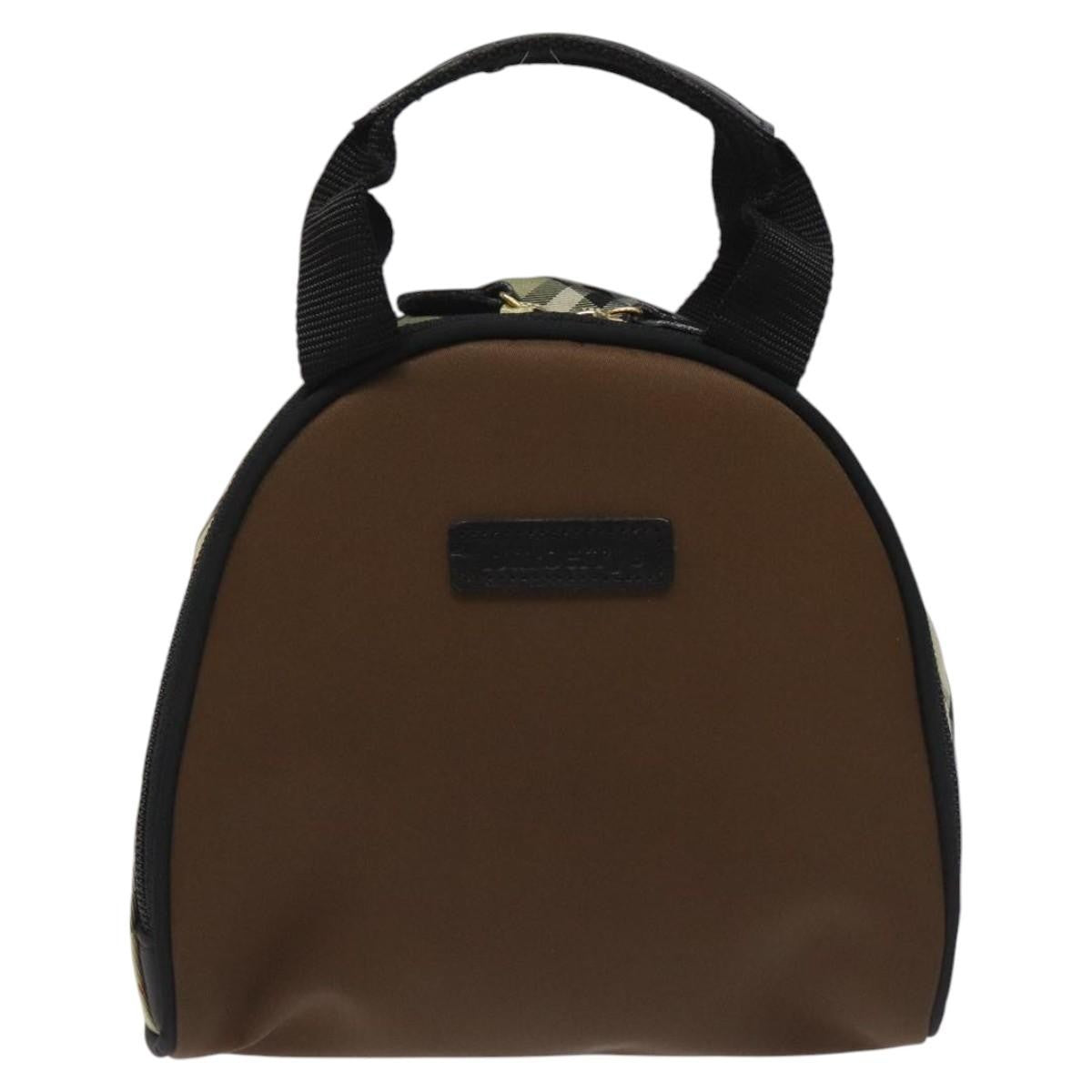 Burberry Nova Check Handbag Nylon, BROWN, NYLON, Handbag