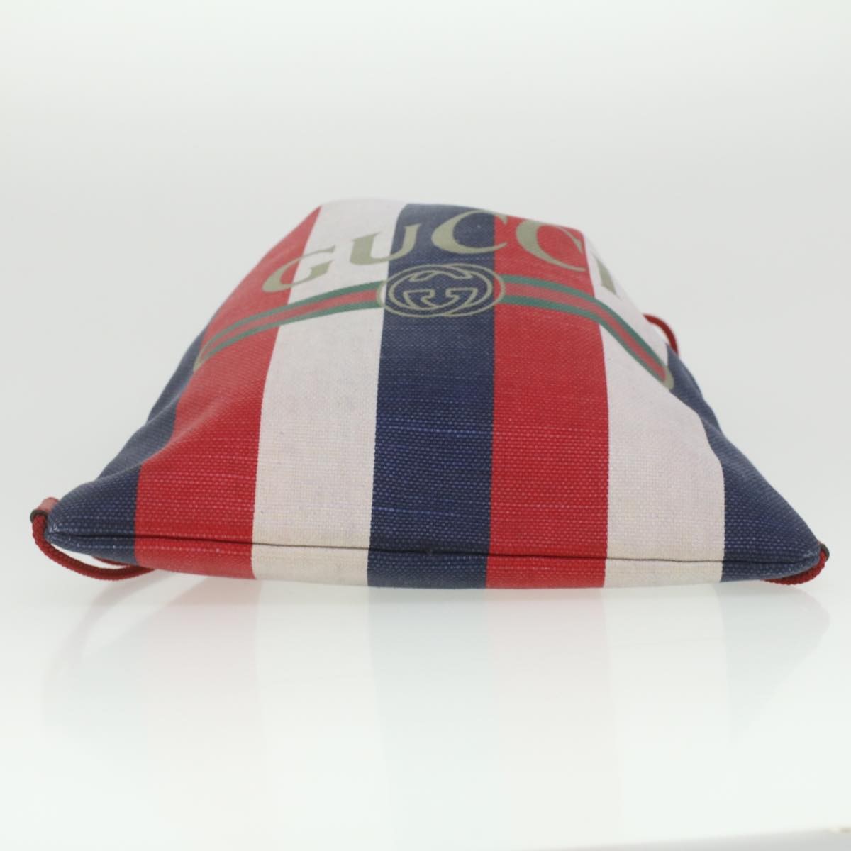 Gucci Logo Drawstring Backpack Striped Canvas, MULTICOLOUR, CANVAS, Backpack