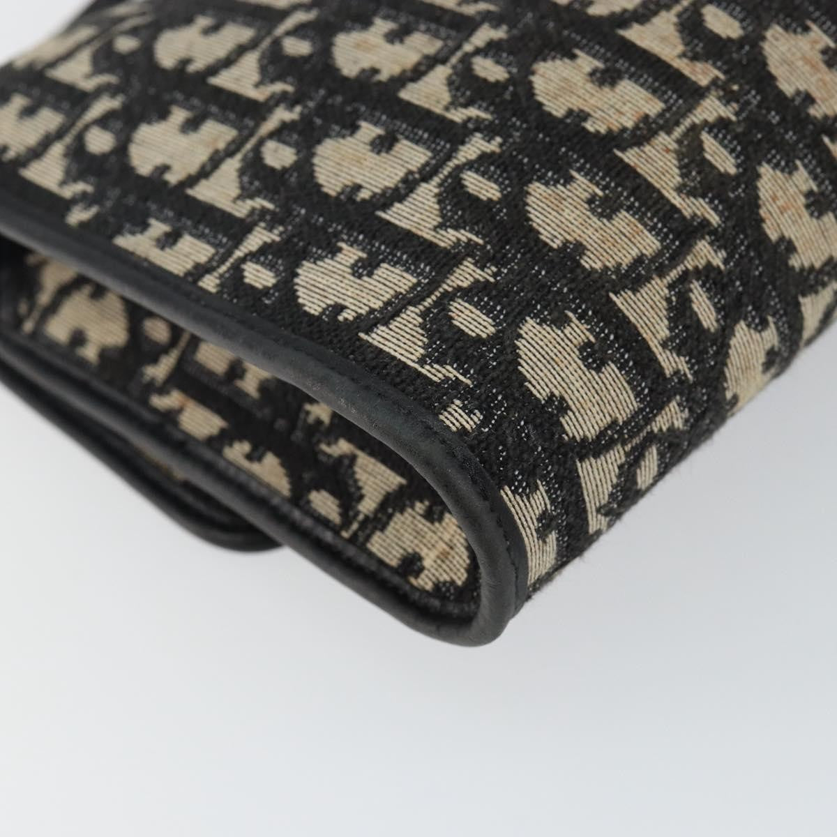 Christian Dior Vintage Trotter Shoulder Bag Canvas, NAVY, CANVAS, Shoulder bag