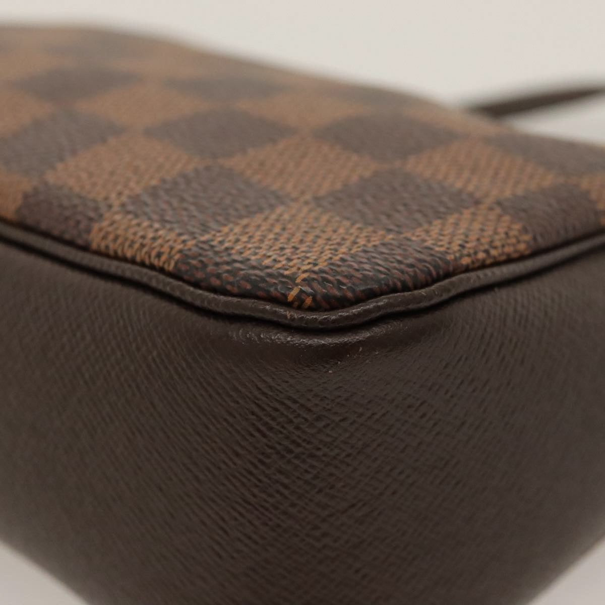 Louis Vuitton Trousse Make Up Bag Damier, BROWN, CANVAS, Clutche & pouche