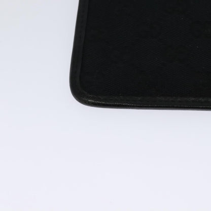 Gucci Vintage Flat Messenger Bag GG Canvas, BLACK, CANVAS, Shoulder bag