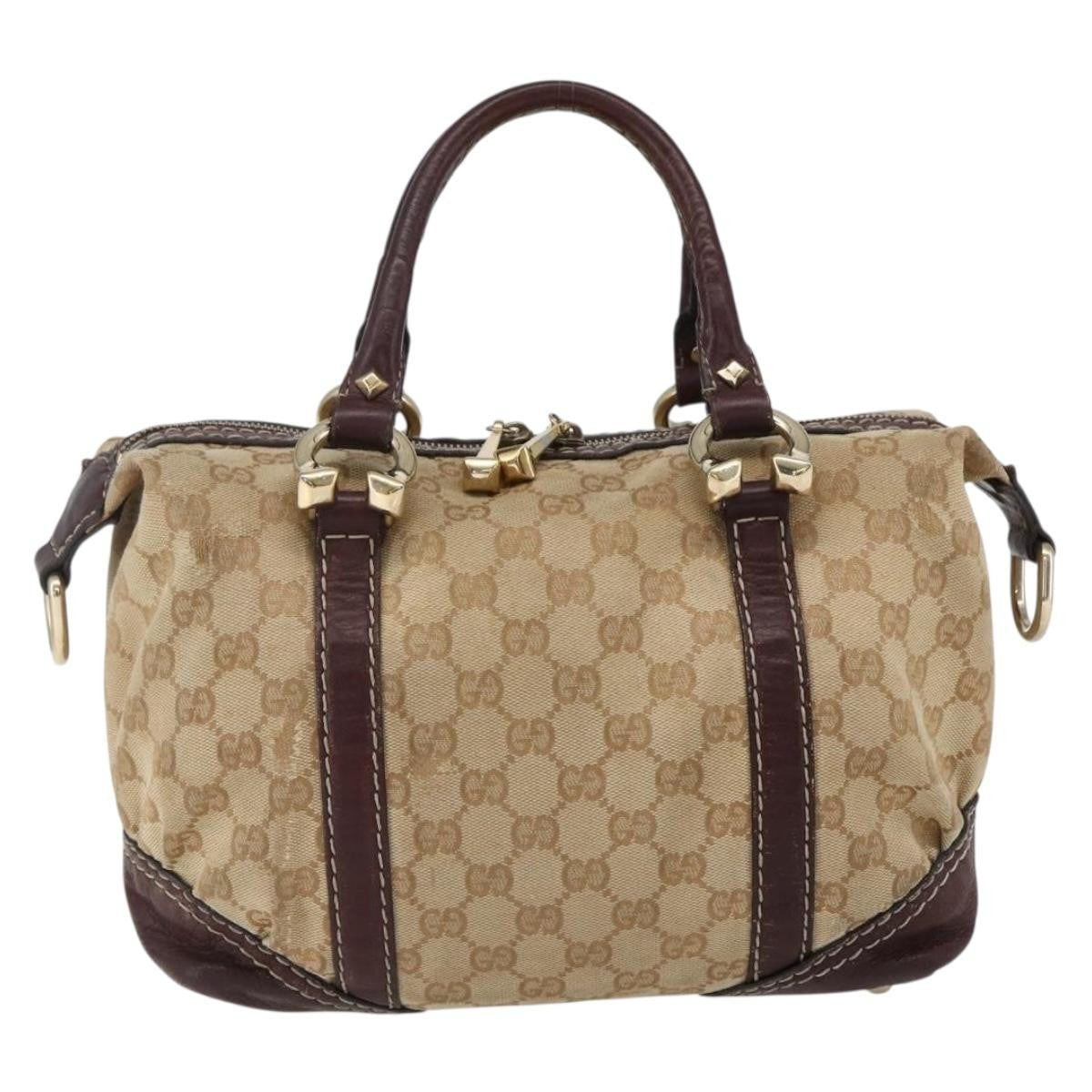 Gucci Vintage Handbag GG Canvas, BEIGE, CANVAS, Handbag
