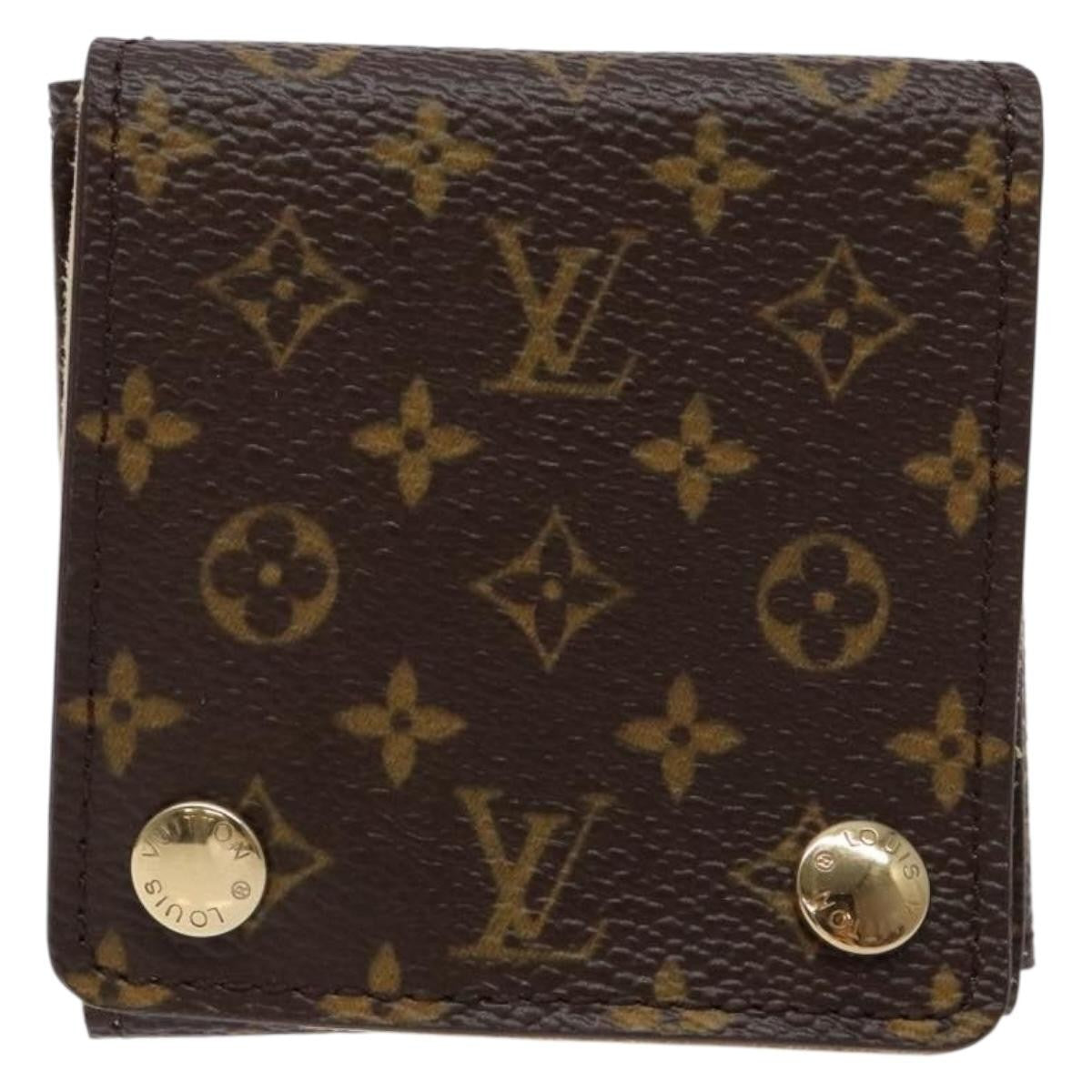 Louis Vuitton CASE JEWELRY BOX Canvas, BROWN, CANVAS, Wallets