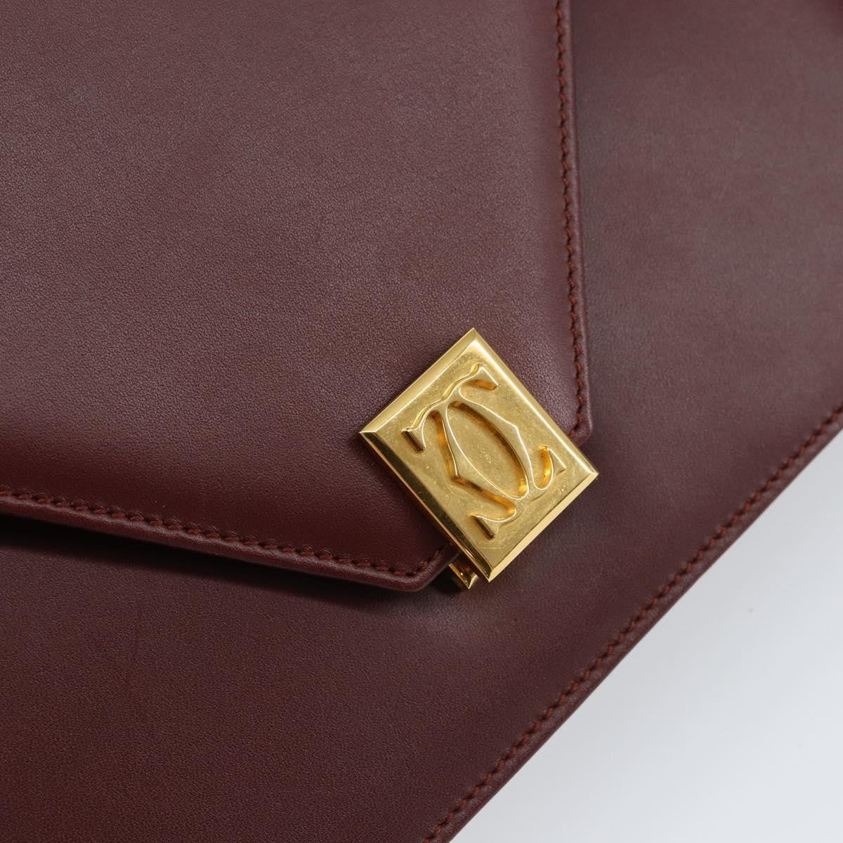 cartier Must de Cartier Shoulder Bag Leather, BURGUNDY, LEATHER, Shoulder bag