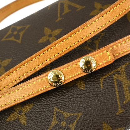 Louis Vuitton Twin Handbag Monogram Canvas, BROWN, CANVAS, Clutche & pouche