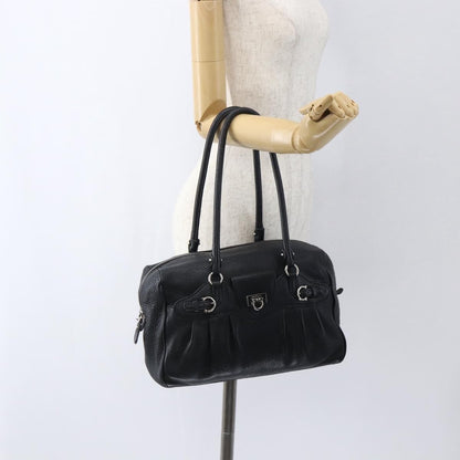 Salvatore Ferragamo Gancini Buckle Shoulder Bag Leather, Black, Leather, Shoulder Bag