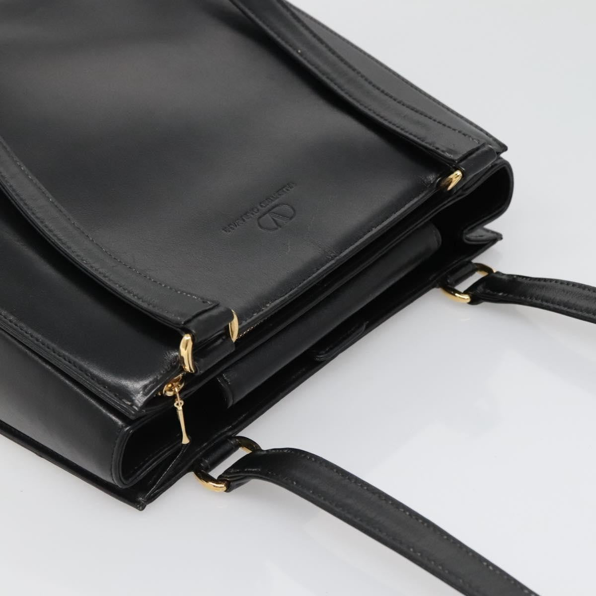 Valentino Garavani Vintage shoulder bag Leather, BLACK, LEATHER, Shoulder bag