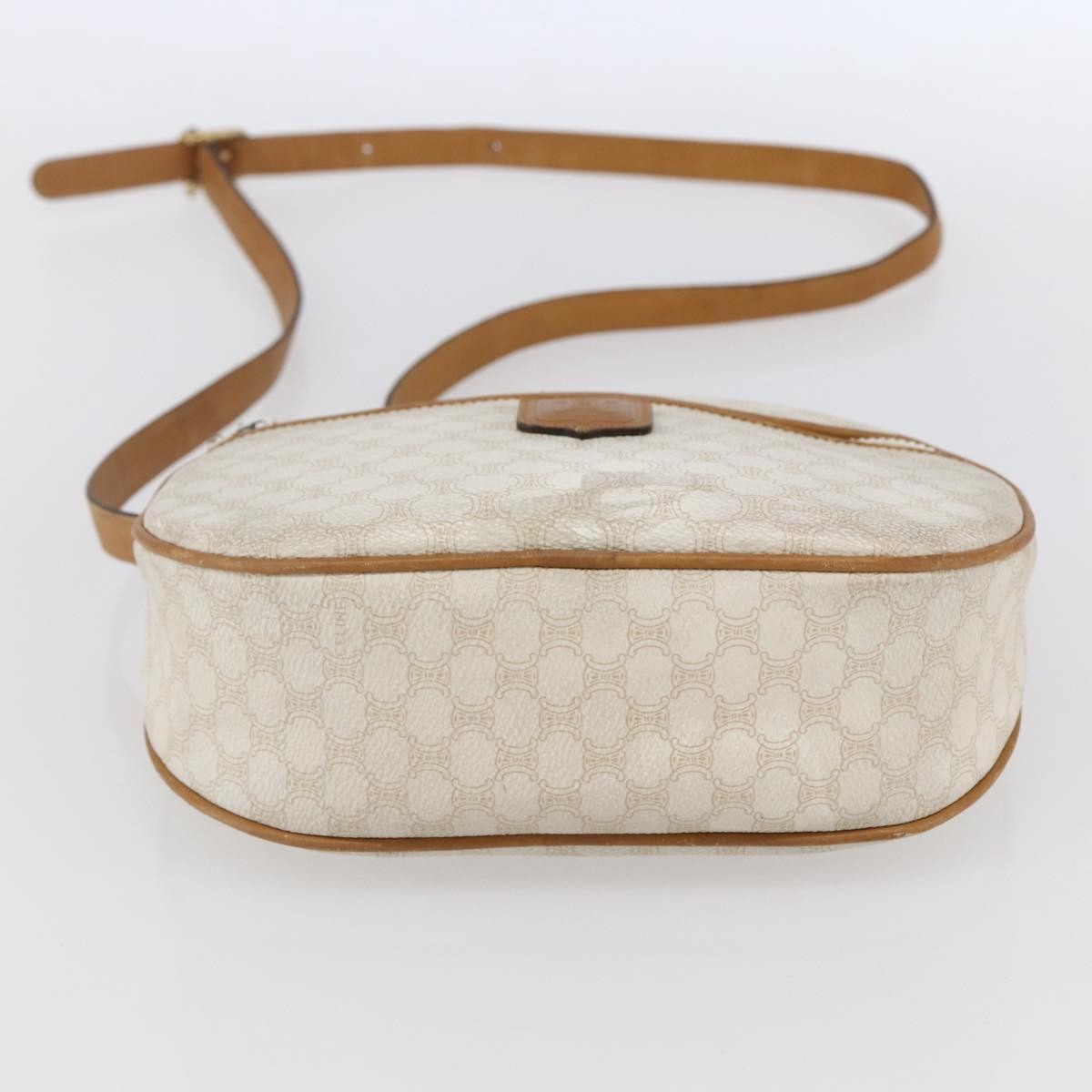 Celine Macadam Shoulder Bag PVC Leather, WHITE, PVC, Shoulder bag