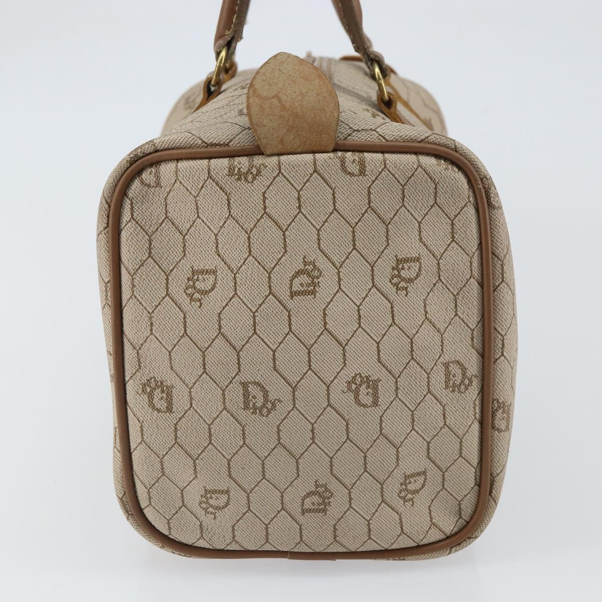 Christian Dior Vintage Honeycomb Boston bag Canvas and Leather, BEIGE, CANVAS, Travel bag