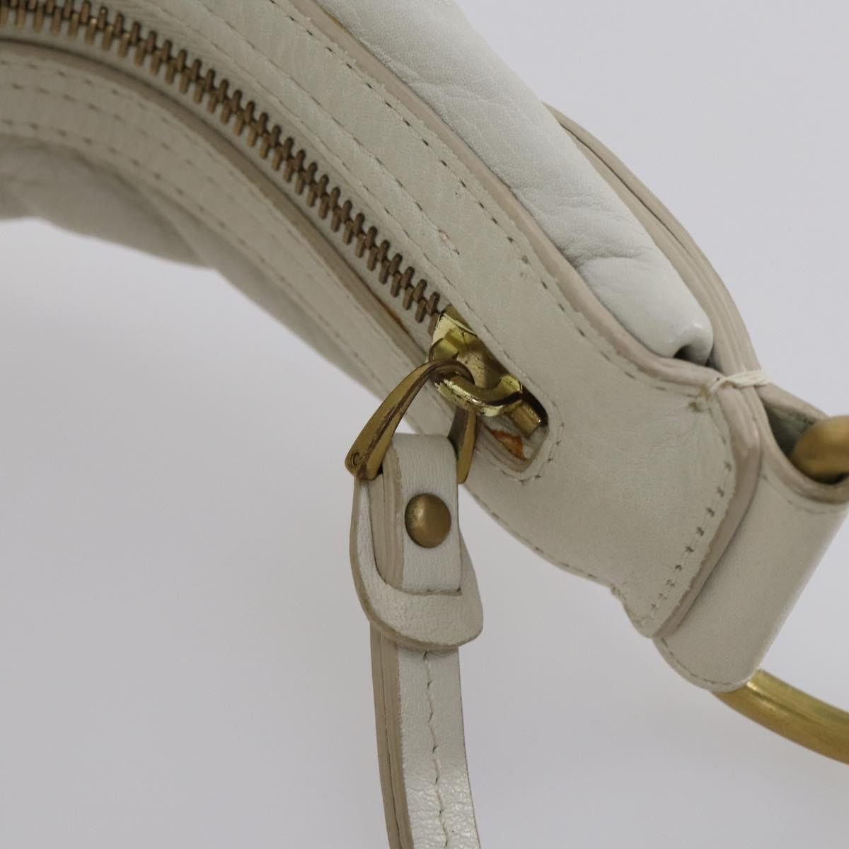 Bally Vintage Shoulder Bag Leather, White, Leather, Shoulder Bag