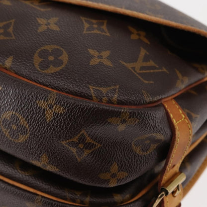 Louis Vuitton Saumur Handbag Monogram Canvas, BROWN, CANVAS, Shoulder bag