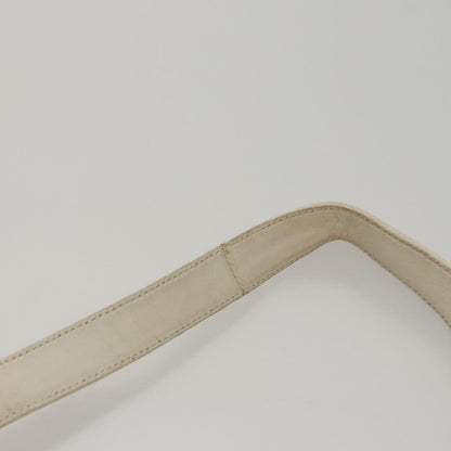 Chanel Chocolate Bar CC Shoulder Bag Quilted Leather, WHITE, LEATHER, Shoulder bag