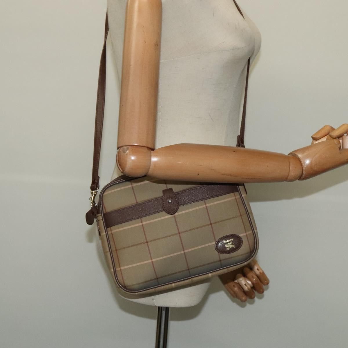 Burberry Nova check Shoulder bag Canvas, BROWN, CANVAS, Shoulder bag