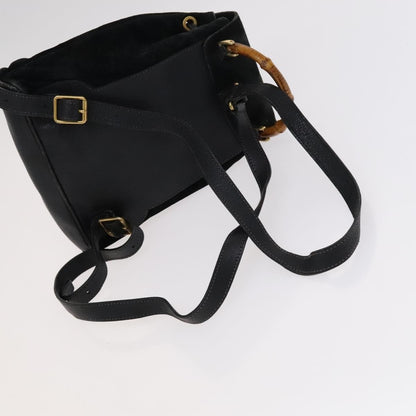 Gucci Gucci bamboo backpack daim, Black, Suede, Backpack