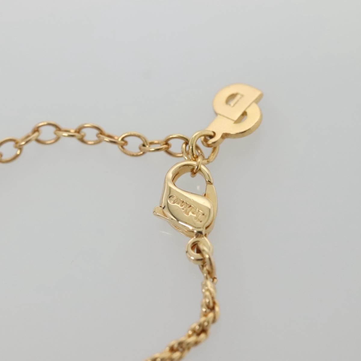 Christian Dior Logo Flower Necklace Metal, GOLD, METAL, Necklace