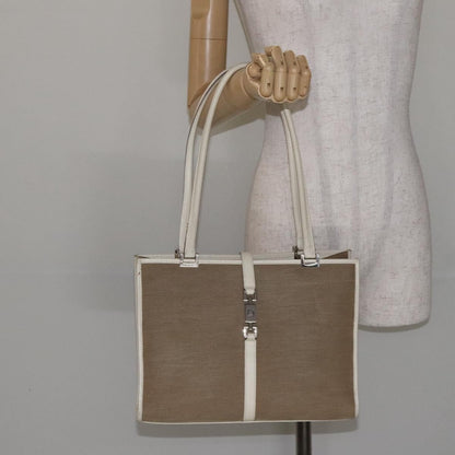 Gucci Vintage Jackie Handbag Canvas, BEIGE, CANVAS, Handbag