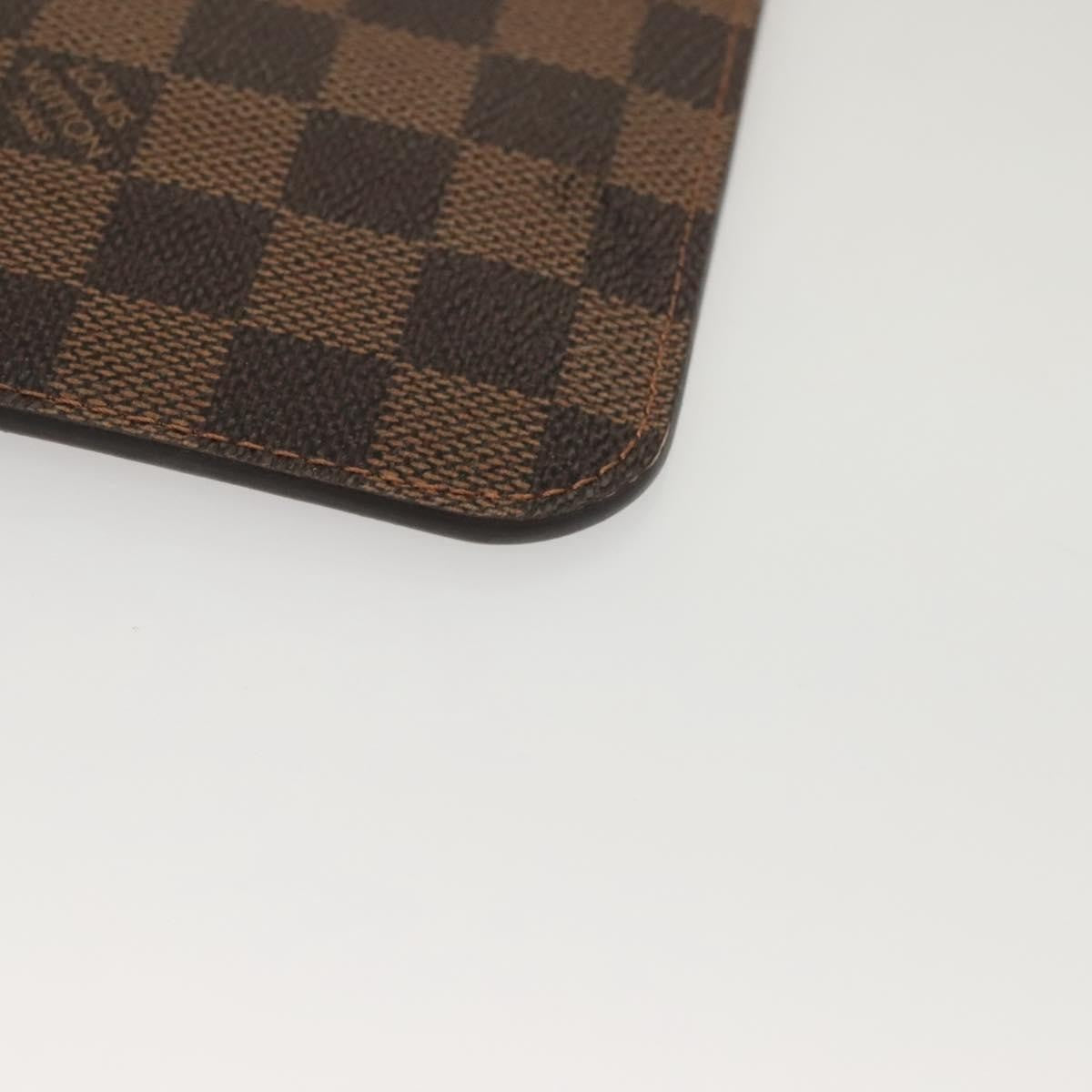Louis Vuitton Neverfull Pochette Damier, BROWN, CANVAS, Tote bag