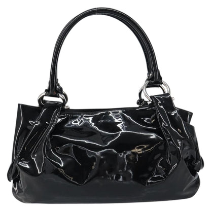Salvatore Ferragamo Gancini Tote Patent leather, BLACK, PATENT_LEATHER, Tote bag