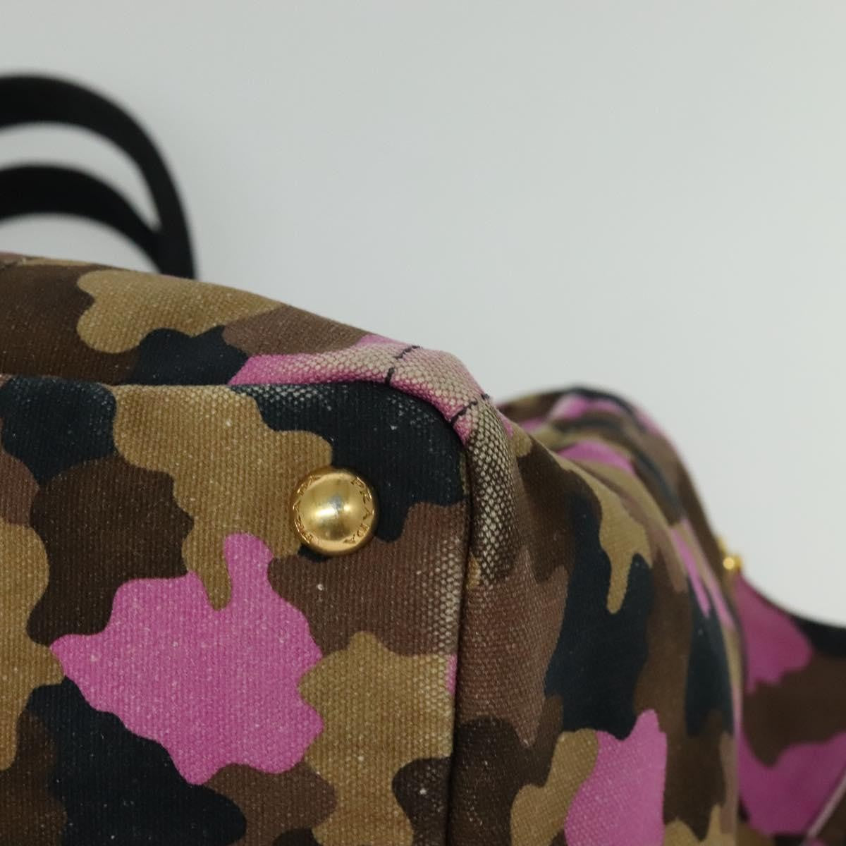 Prada Canapa Open Tote Canvas, MULTICOLOUR, CANVAS, Tote bag