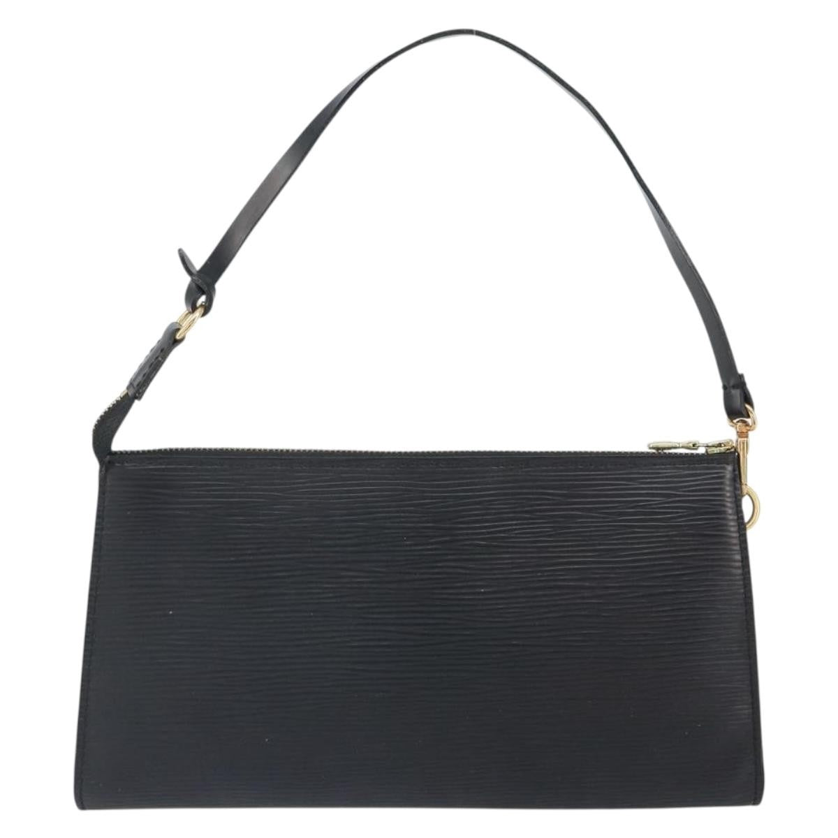 Louis Vuitton Pochette Accessoires Epi Leather, BLACK, LEATHER, Clutche & pouche